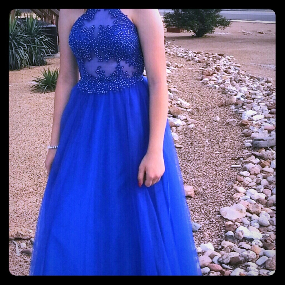 Blue prom dress